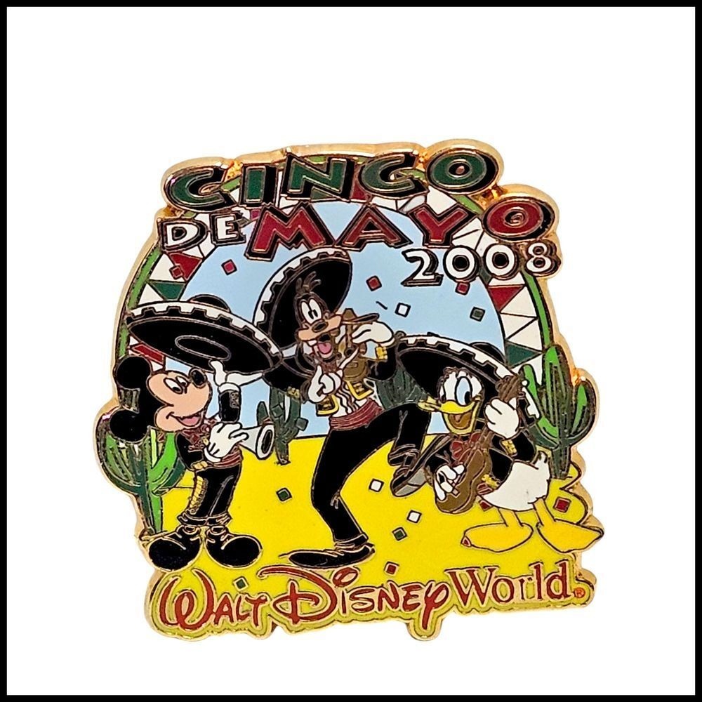Disney Cinco De Mayo 2008 Pin Limited Edition Mickey Goofy Donald Duck‎ 62029